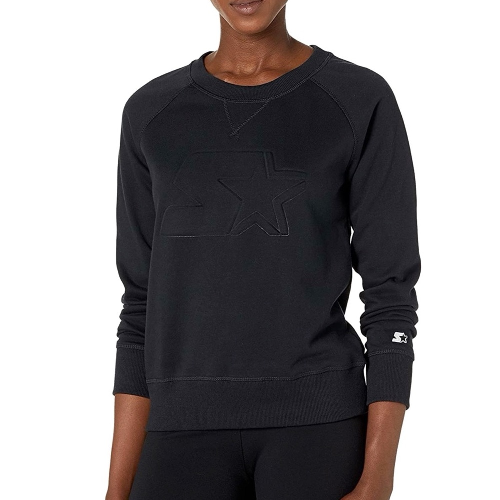 Starter Black Crew Neck Sweater NWT Medium